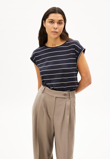 ARMEDANGELS JILAANA FINE STRIPES (Farbe: night sky-oatmilk / Größe: S)