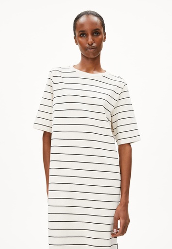 ARMEDANGELS XELINAA FINE STRIPE MIDI DRESS (Farbe: undyed-black / Größe: XS)