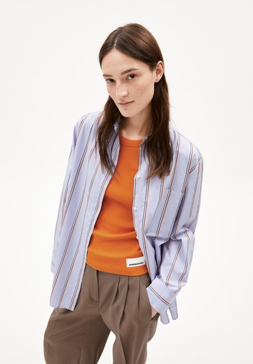 ARMEDANGELS HALIAA STRIPED BLOUSE (Farbe: dark berry / Größe: L)