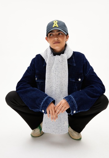 ARMEDANGELS FAARLO TWEED SCHAL (Farbe: oatmilk-black / Größe: One Size)