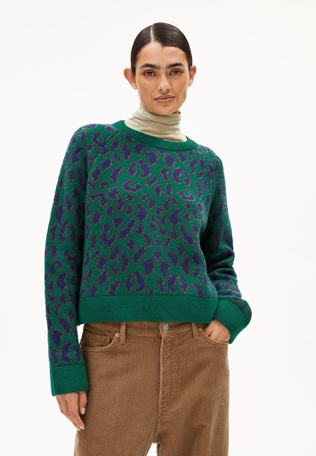 ARMEDANGELS DILIRIAA LEOPAA STRICKPULLOVER (Farbe: walnut cream / Größe: L)