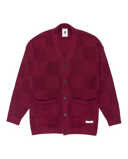 TEXTURED CHECK CARDIGAN