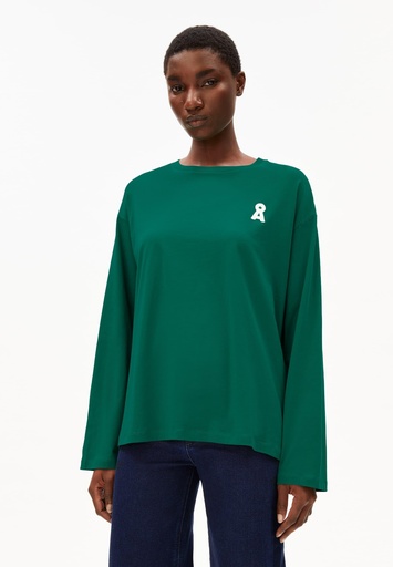 ARMEDANGELS ICONIC Å FIETAA LANGARMSHIRT (Farbe: emerald green / Größe: S)