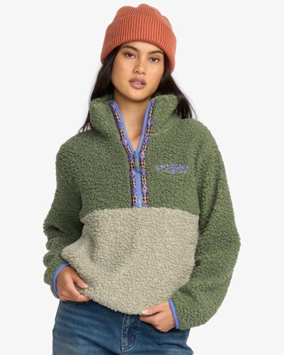 HORIZON MOCK NECK HALF ZIP FLC